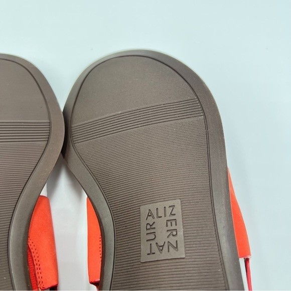 7W 7‎ WIDE Naturalizer Women Fairfax Mango Spice Faux Vegan Leather Flat Sandals - Picture 11 of 13